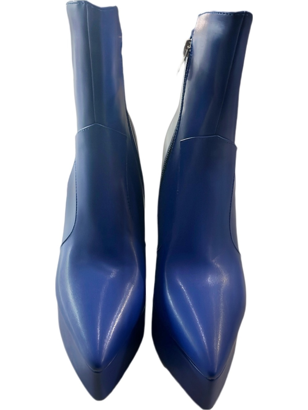 Modern Blue Platform Ankle Boots - Picture 2 of 4